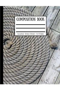 Sailing Rope Cheese & Wooden Boards Composition Book