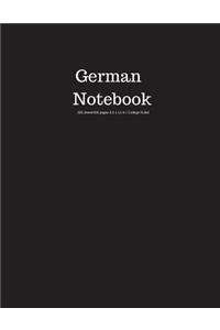 German Notebook 200 Sheet/400 Pages 8.5 X 11 In.-College Ruled