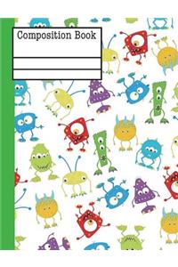 Monster Composition Notebook - Wide Ruled
