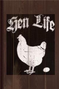 Hen Life Chicken Farmer Journal Notebook