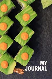 My Journal. for Sushi Lover. Blank Lined Planner Notebook Diary.