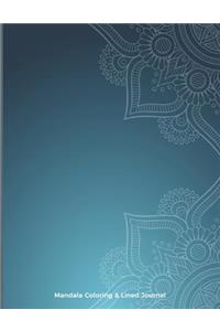 Mandala Coloring and Lined Journal