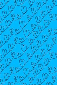 Bullet Journal Notebook Scribbly Hearts Pattern 2