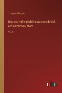 Dictionary of english literature and british and american authors