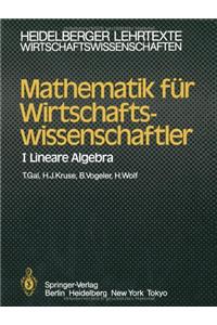 Mathematik Fur Wirtschaftswissenschaftler I