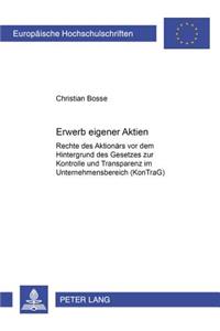 Erwerb Eigener Aktien