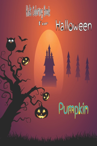 Kids Coloring Book For Halloween Pumpkin