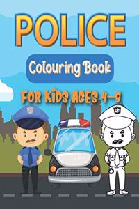 Police colouring  Book For Kids Ages 4-8