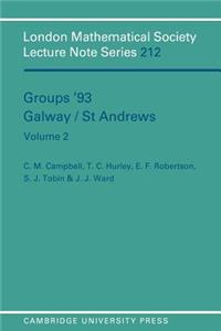 Groups '93 Galway/St Andrews: Volume 2