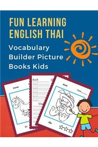 Fun Learning English Thai Vocabulary Builder Picture Books Kids