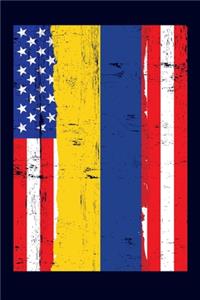 Colombian American Flag Notebook
