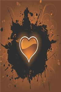 Heart in the dark orange