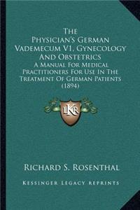The Physician's German Vademecum V1, Gynecology And Obstetrics