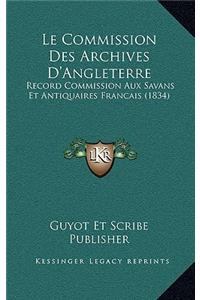 Le Commission Des Archives D'Angleterre
