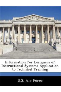 Information for Designers of Instructional Systems Application to Technical Training