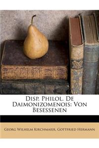 Disp. Philol. de Daimonizomenois