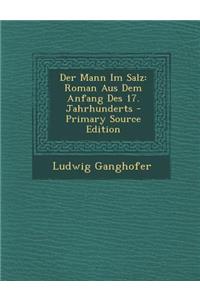 Der Mann Im Salz: Roman Aus Dem Anfang Des 17. Jahrhunderts - Primary Source Edition