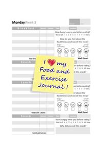 I Love My Food and Exercise Journal