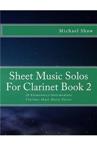 Sheet Music Solos For Clarinet Book 2