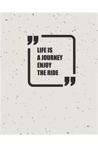 Life is a Journey Quote, Dream Diary, Inspiration, Dot Grid Journal, Blank Notebook No lined, Graph Paper, 8
