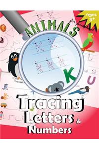 Animals Tracing Letters and Numbers