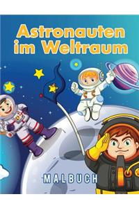 Astronauten im Weltraum Malbuch