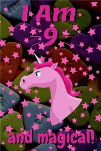 Unicorn Princess Queen I Am 9 And Magical