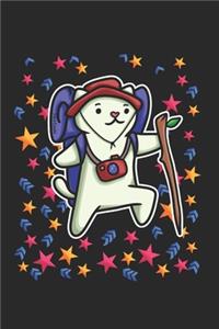 Hiking Stars Cat Notebook