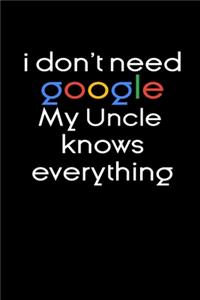 I don't need google my Uncle knows everything Notebook Birthday Gifts