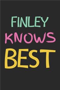 Finley Knows Best: Lined Journal, 120 Pages, 6 x 9, Finley Personalized Name Notebook Gift Idea, Black Matte Finish (Finley Knows Best Journal)