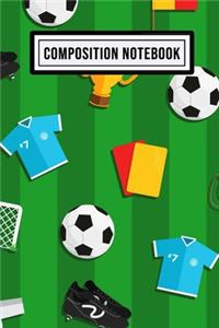 Soccer Wide Ruled Composition Notebook