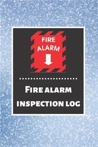 Fire alarm inspection log