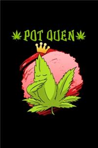 Pot Queen Hemp Leaf Cannabis Notebook
