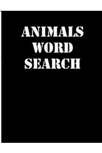 animals word search