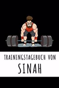 Trainingstagebuch von Sinah: Personalisierter Tagesplaner für dein Fitness- und Krafttraining im Fitnessstudio oder Zuhause