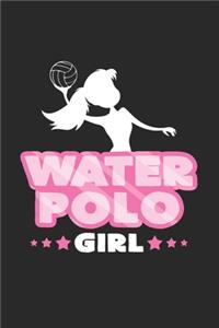 Water polo girl: 6x9 Water Polo - lined - ruled paper - notebook - notes