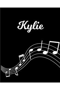 Kylie: Sheet Music Note Manuscript Notebook Paper - Personalized Custom First Name Initial K - Musician Composer Instrument Composition Book - 12 Staves a 