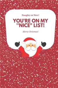 Naughty or Nice? You're on my Nice List! Merry Chrismas.