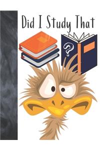 Did I Study That