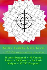 Killer Sudoku Gold Level - 250 Championship puzzles