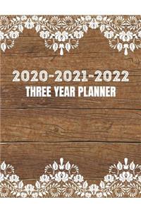 2020 - 2021 - 2022 Three Year Planner