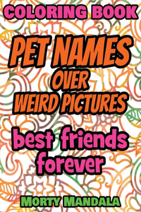 Coloring Book - Pet Names over Weird Pictures - Draw Your Imagination