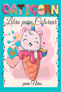 Caticorn Libro para Colorear para Niños