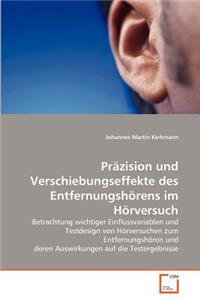 Präzision und Verschiebungseffekte des Entfernungshörens im Hörversuch