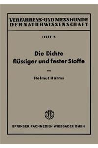 Die Dichte flüssiger und fester Stoffe