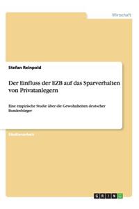 Einfluss der EZB auf das Sparverhalten von Privatanlegern