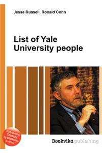 List of Yale University People