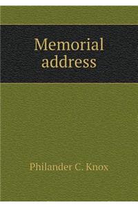 Memorial address