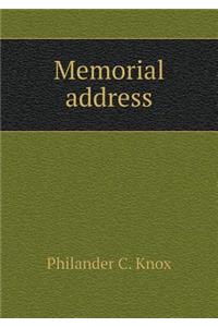 Memorial Address