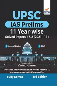 UPSC IAS Prelims 11 Year-wise Solved Papers 1 & 2 (2021 - 11) 3rd Edition